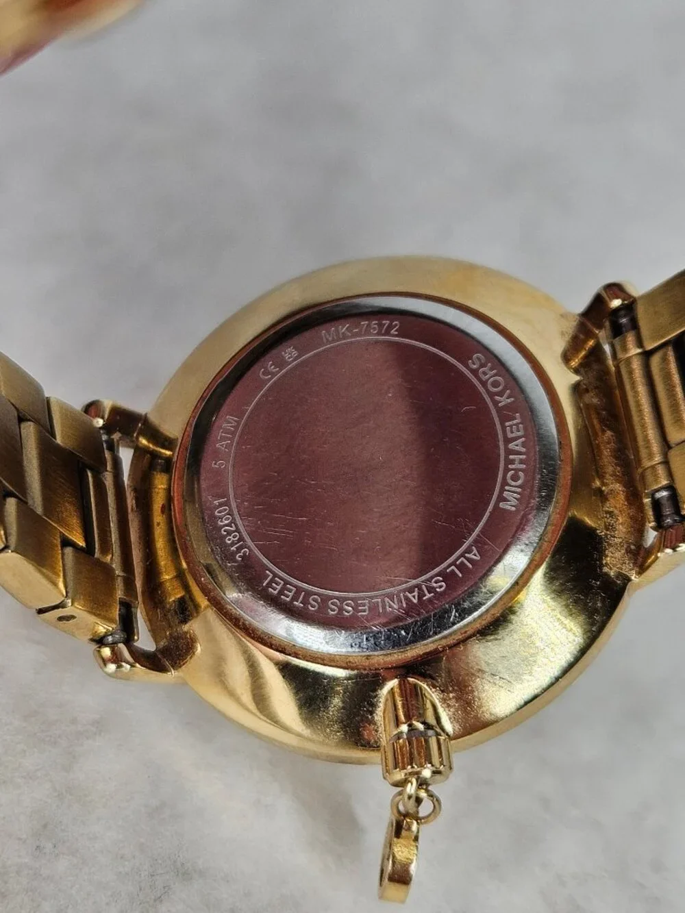 Michael Kors MK7572 Mini Pyper Pave Crystal Gold Tone Womens Watch Wristwatch